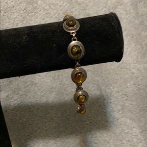 Amber and Sterling Silver Bracelet Beautiful!